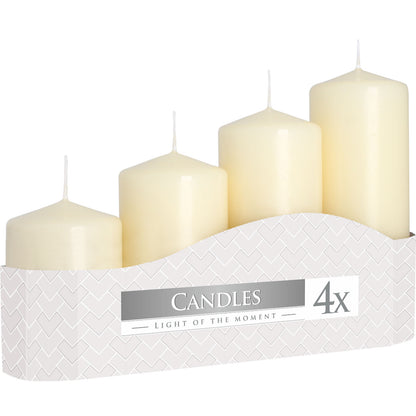 Set of Pillar Candles  50mm (4 pieces) - Ivory