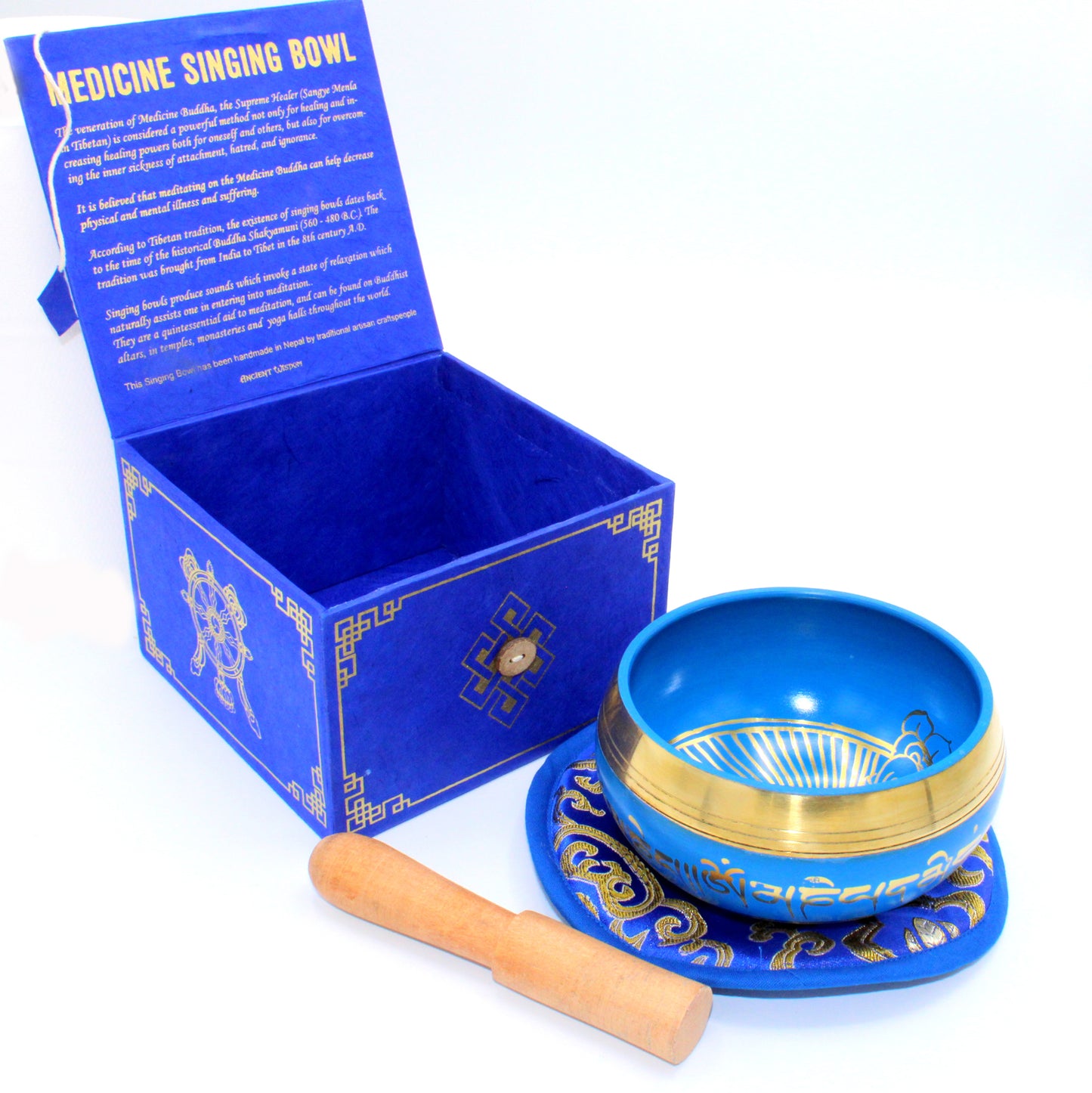 Medicine Buddha Singing Bowl Set 10cm (min 500gm)