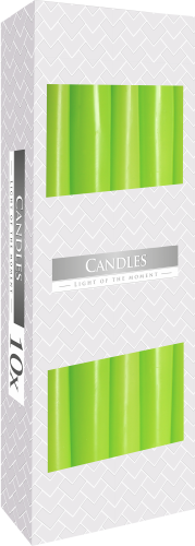 Taper Candle - Green (10 Pack)