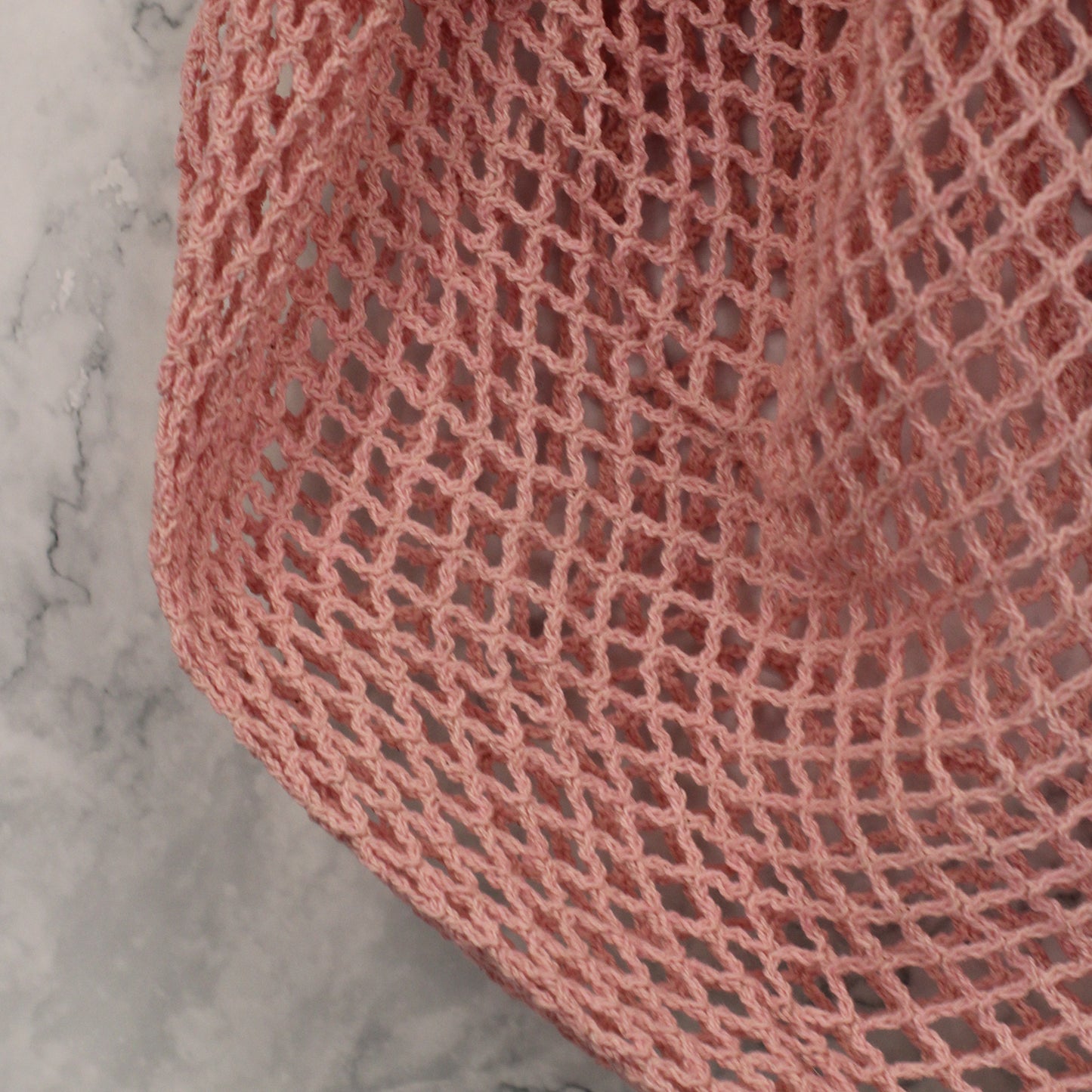 Pure Cotton Mesh Bag - Rose