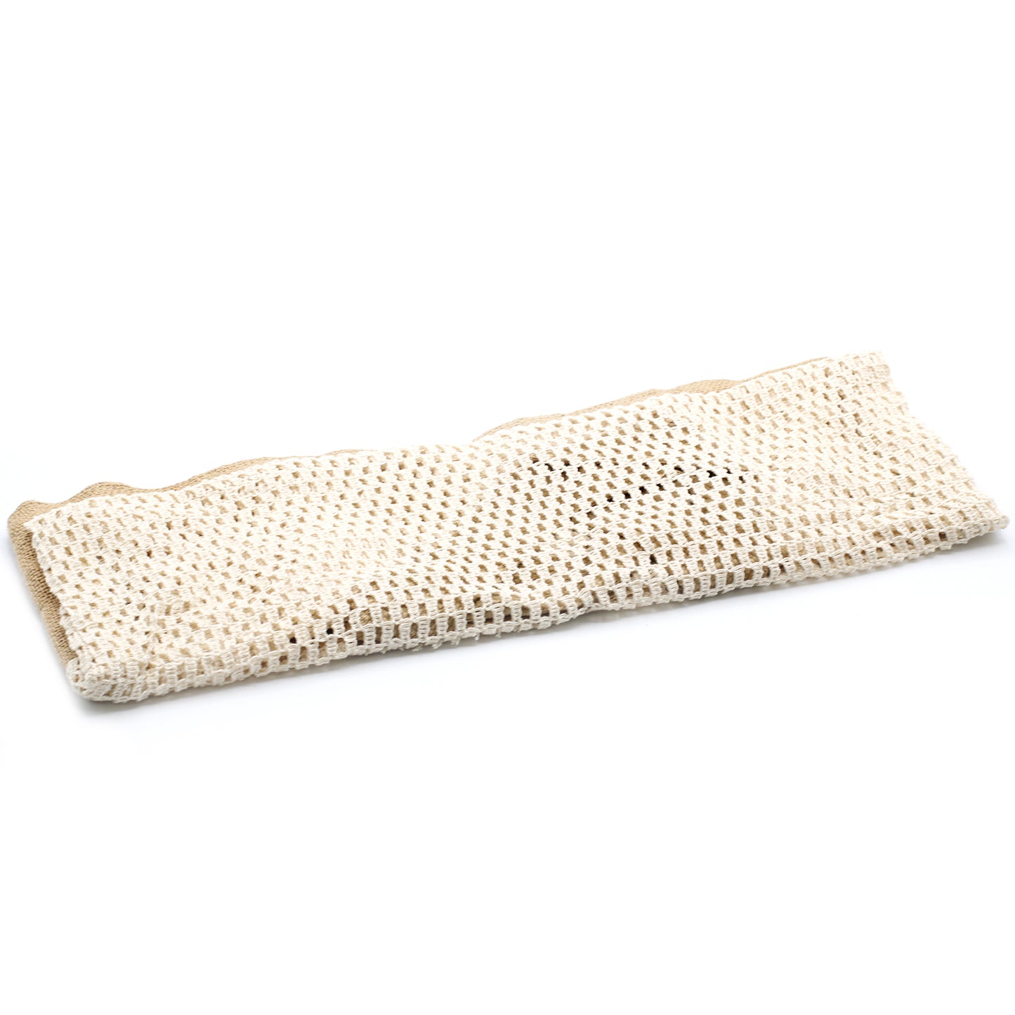 Pure Soft Jute and Cottong Mesh Bag - Natural