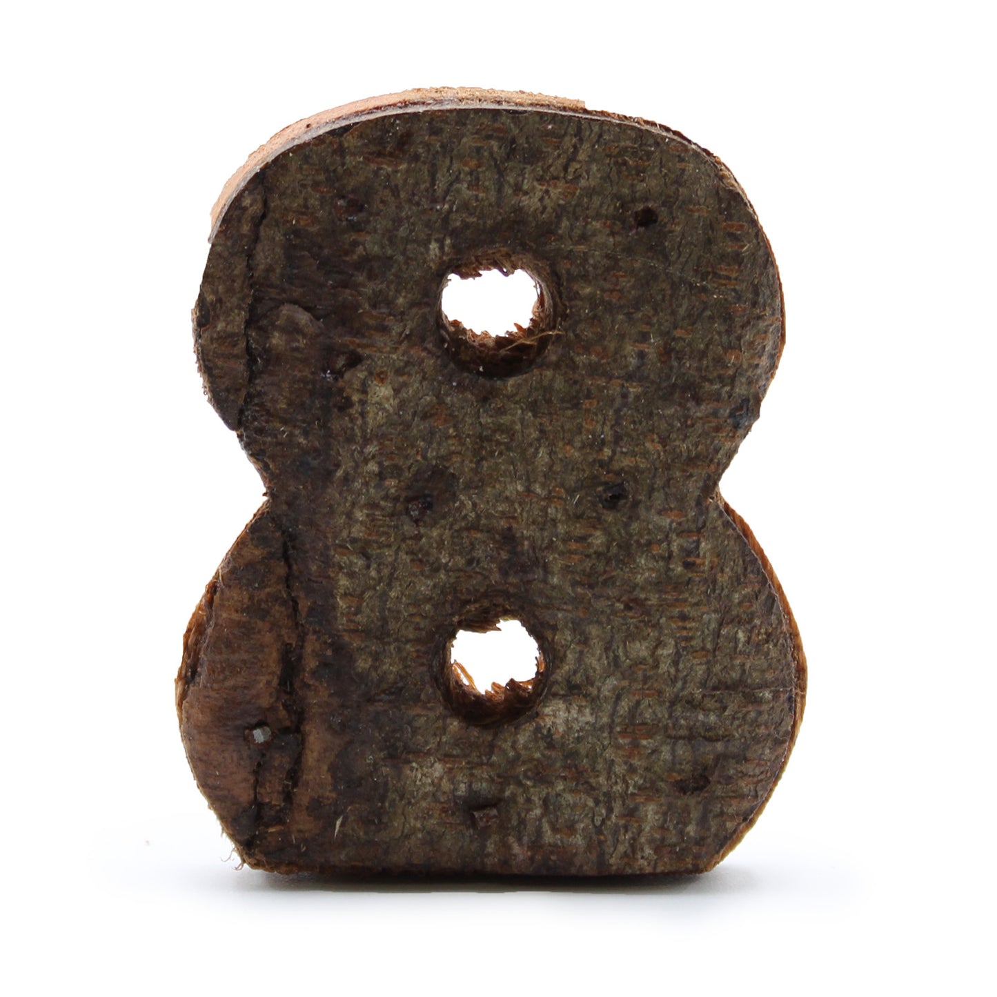 Rustic Bark Number - "8"  - 7cm