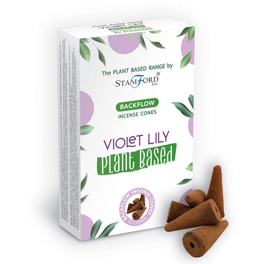 Plant Based Backflow Incense Cones - Violet Lilly