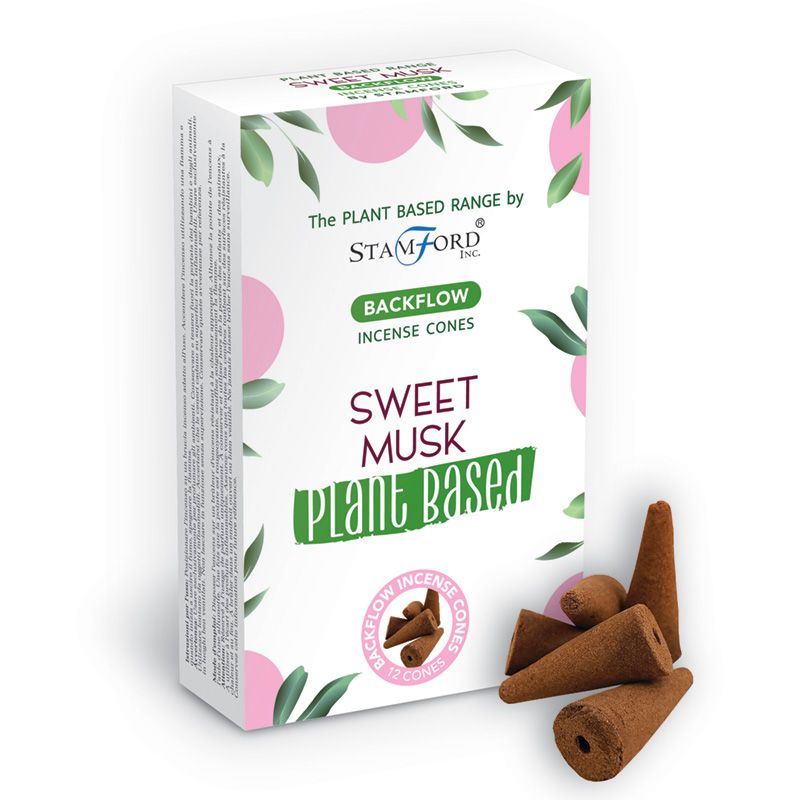 Plant Based Backflow Incense Cones - Sweet Musk