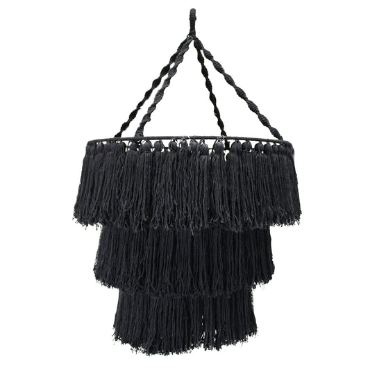 Macrame Soft Chandelier - Black