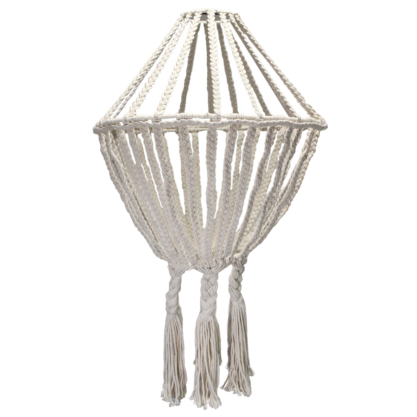 Macrame Large Drop Chandelier - Natural