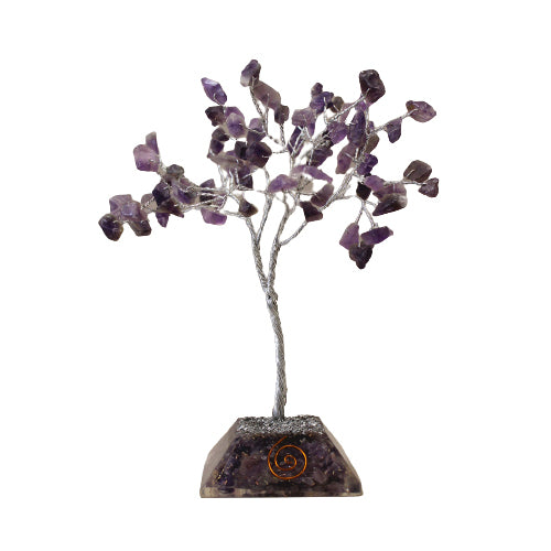 Gemstone Tree with Organite Base - 80 Stone - Amethyst