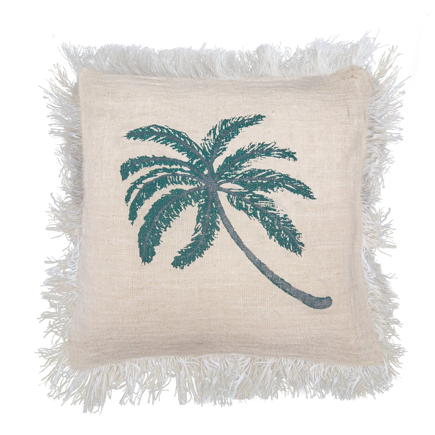 Linen Cushion 60 x 60  Palm Tree