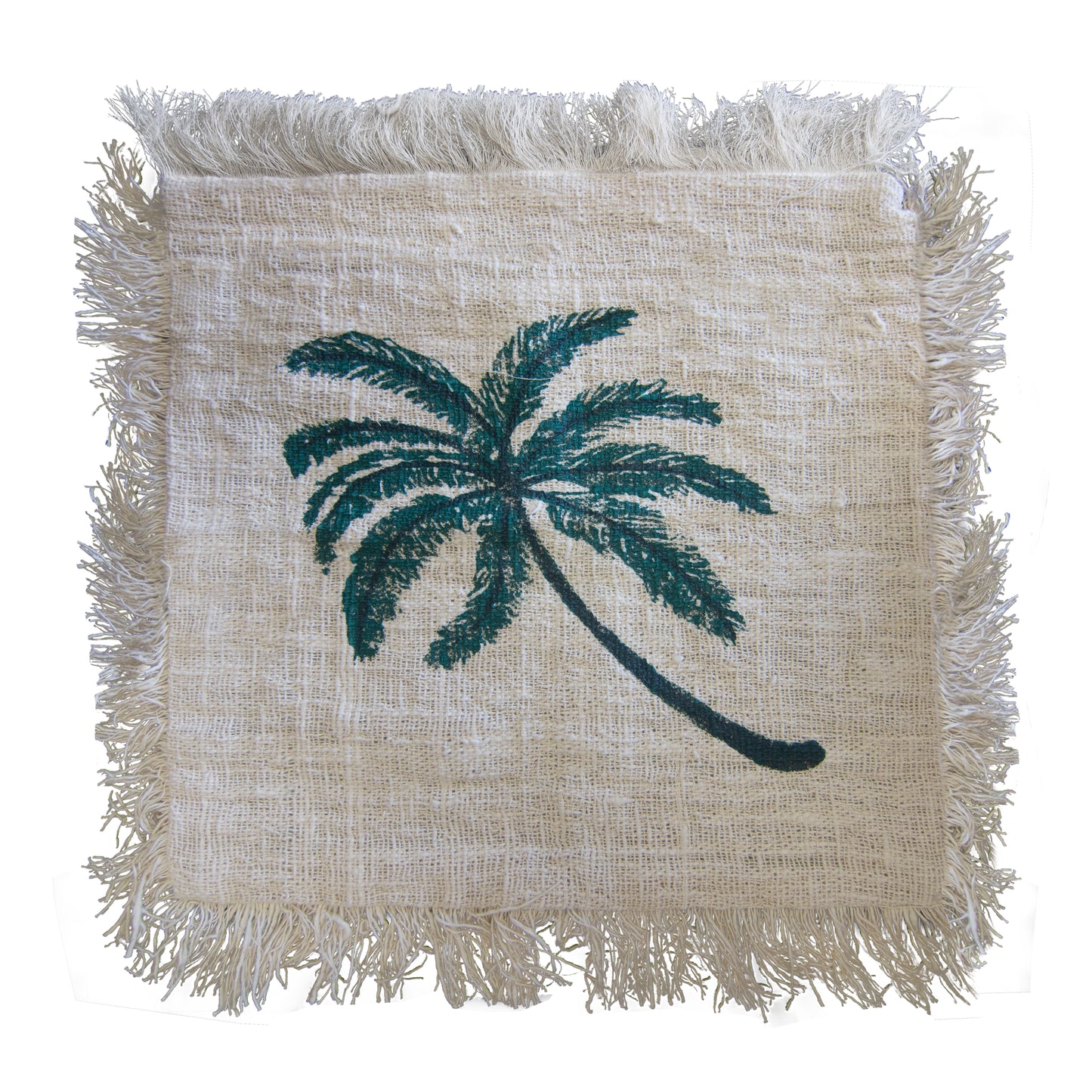 Linen Cushion 60 x 60  Palm Tree