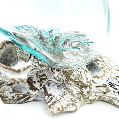 Molten Glass on Whitewash Wood - Medium Bowl