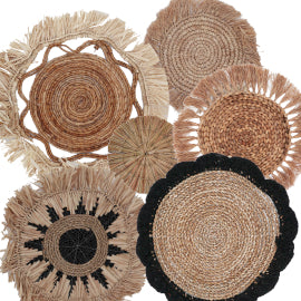 Set of Six Natural Wall Art - Abu-Abu Collection