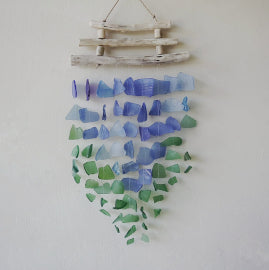 Three Stick Windchime - Blue & Green