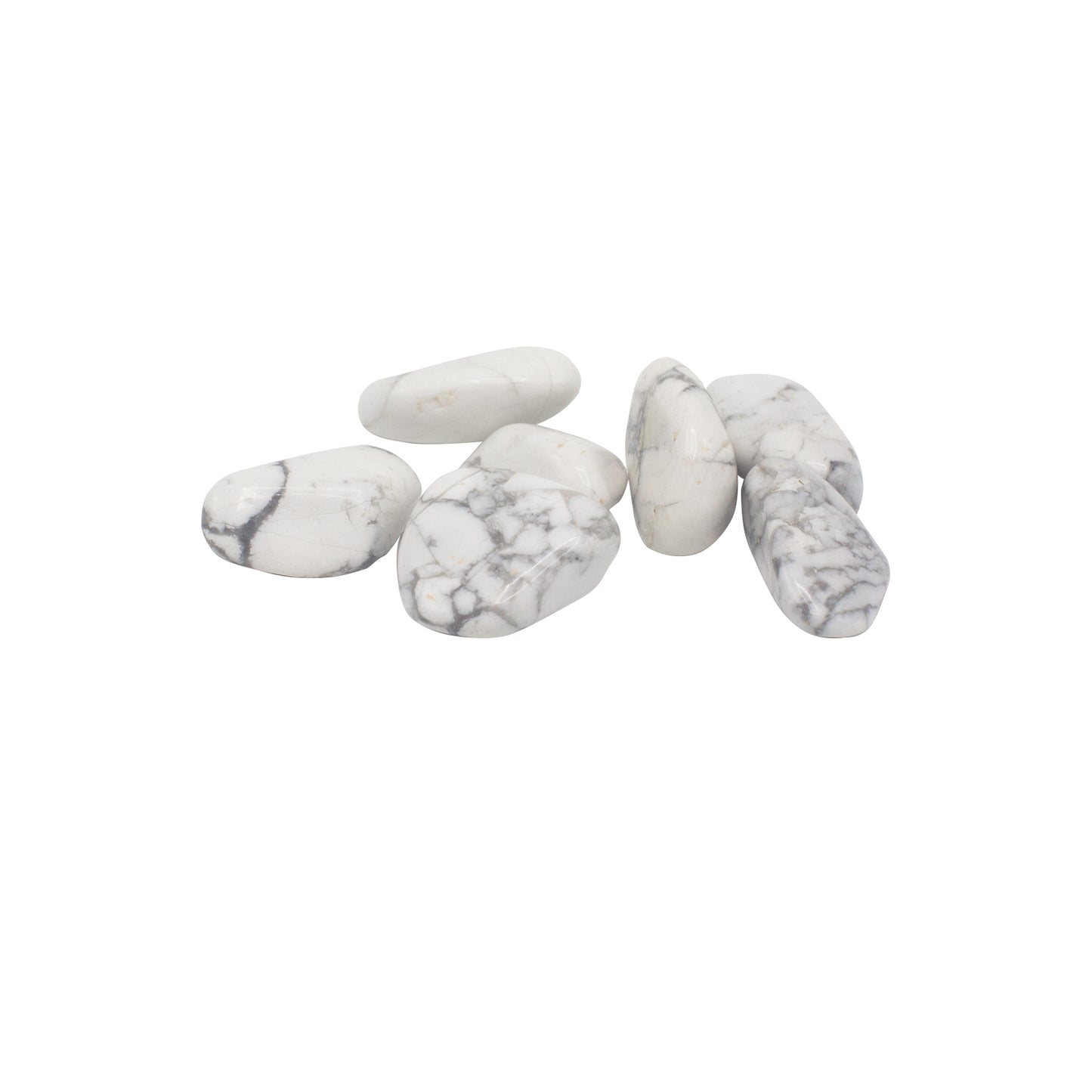 Pack of 24 L Tumble Stone - Howlite, White