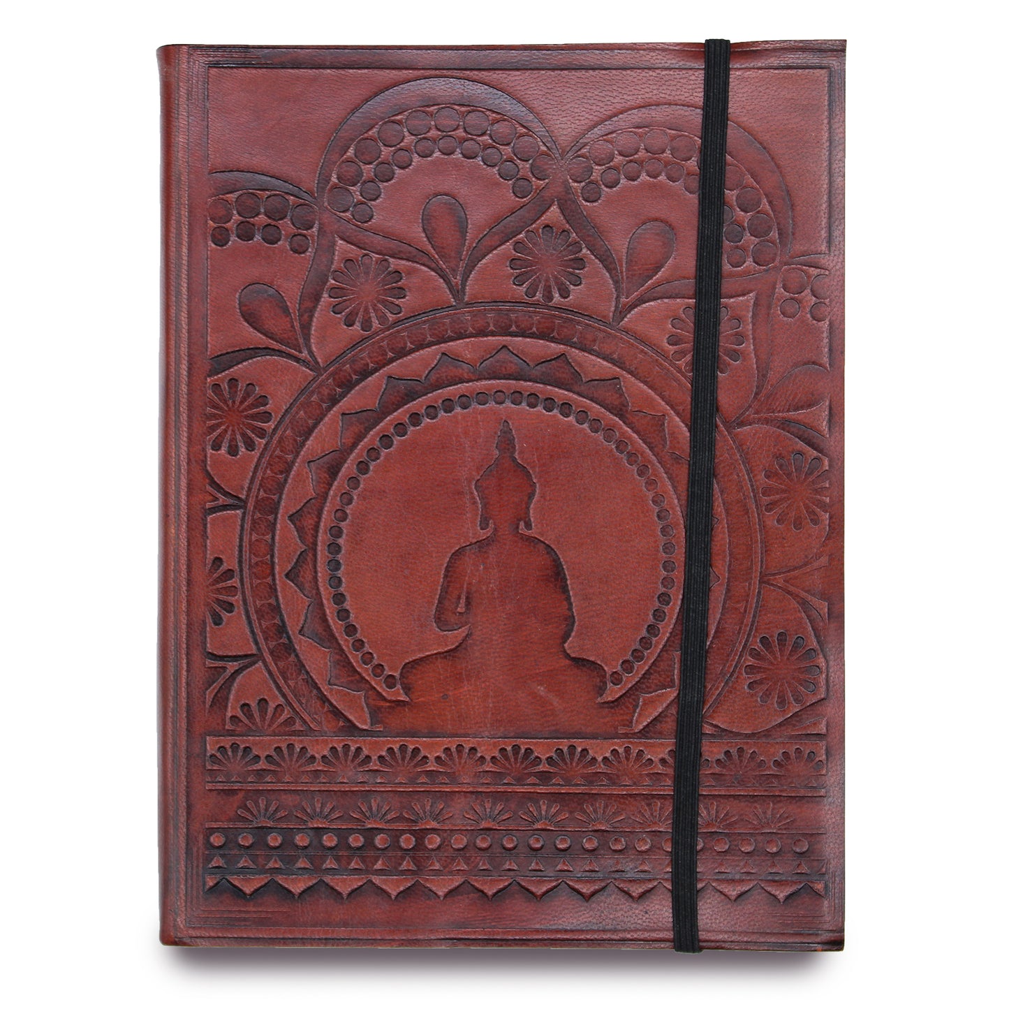 Medium Notebook with strap - Tibetan Mandala