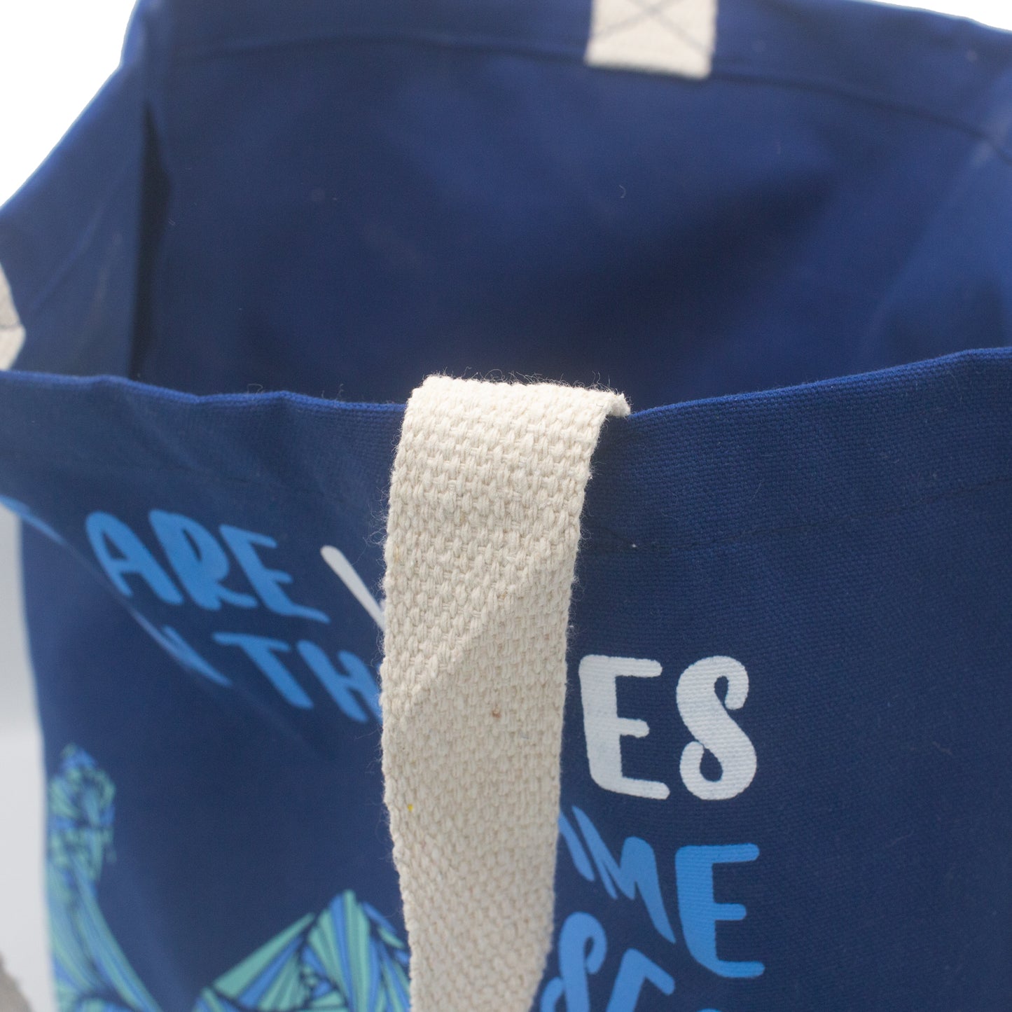 Printed Cotton Bag - We are Waves - Blue