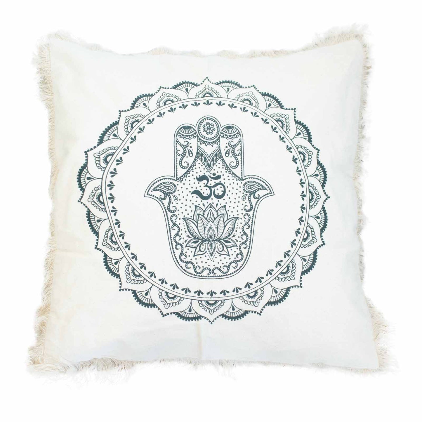 Hamsa Mandala Cushion Cover - 60x60cm - green