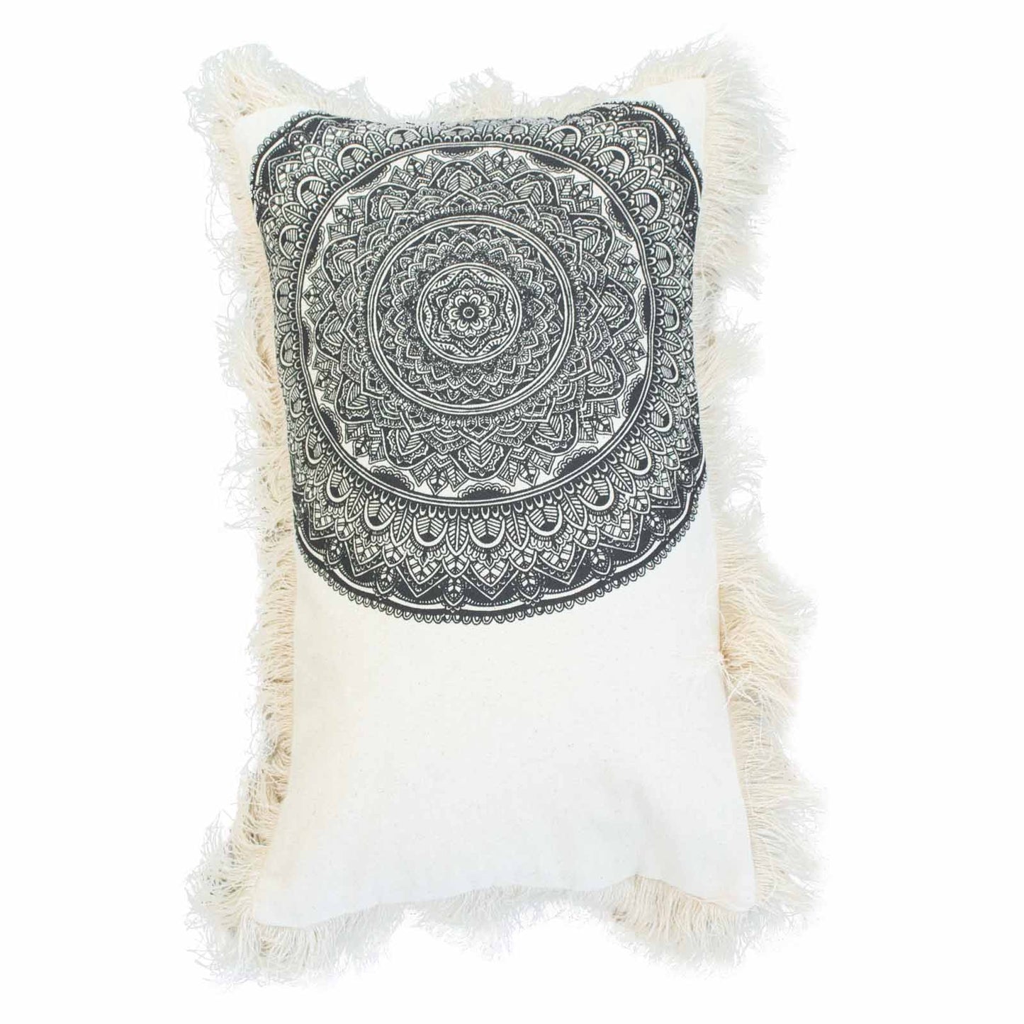 Traditional Mandala Cushion Cover  - 30x50cm - black