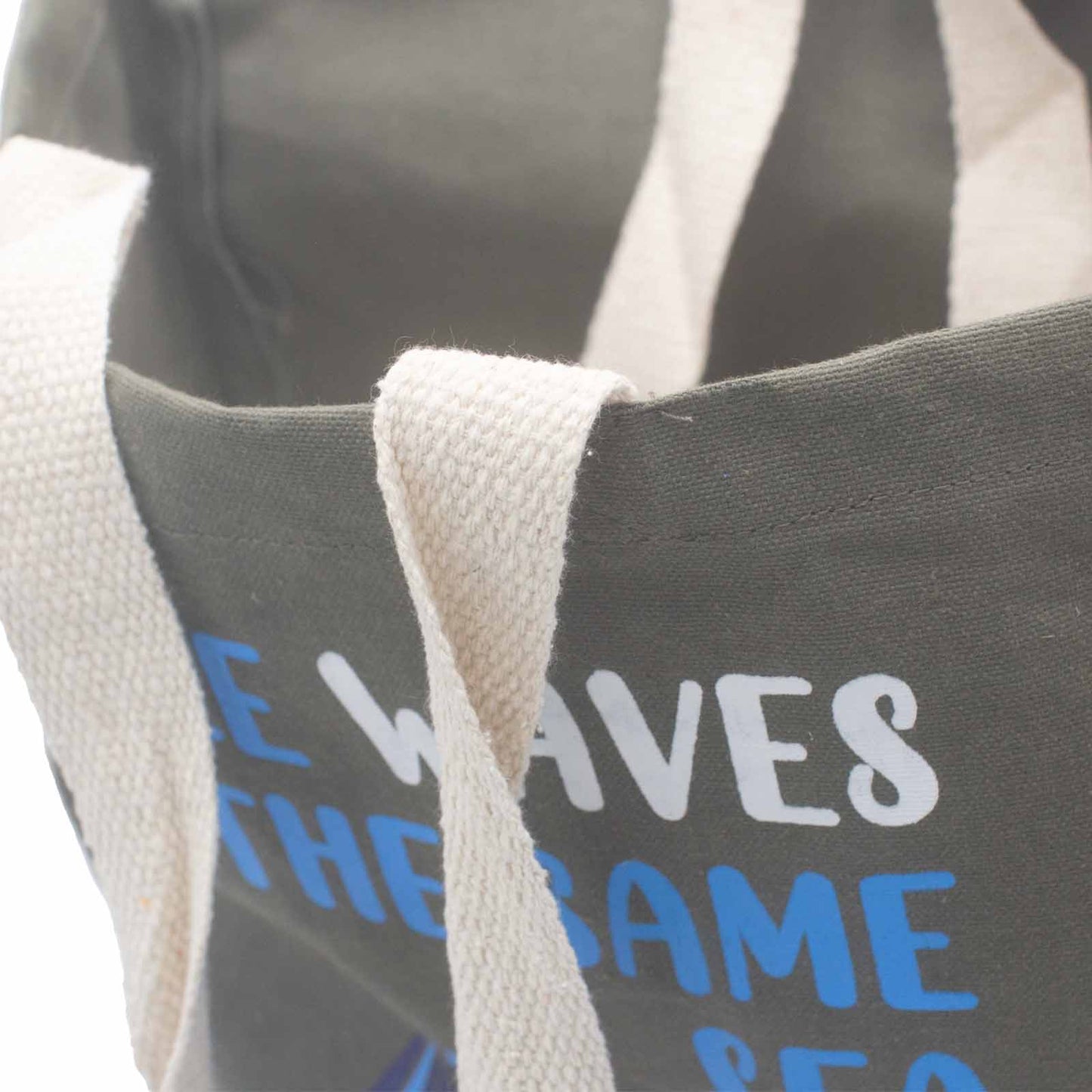 Printed Cotton Bag - We are Waves - Blue