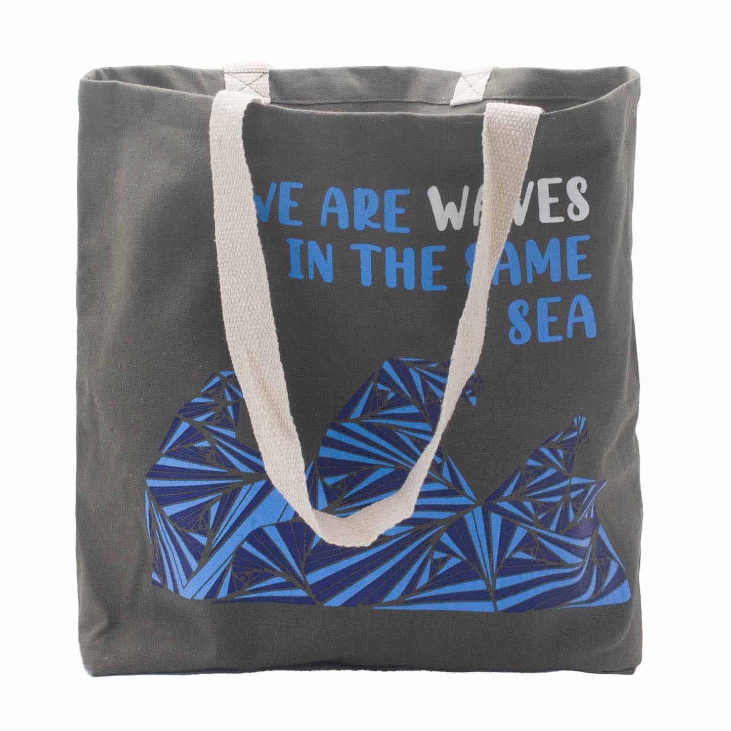 Printed Cotton Bag - We are Waves - Blue