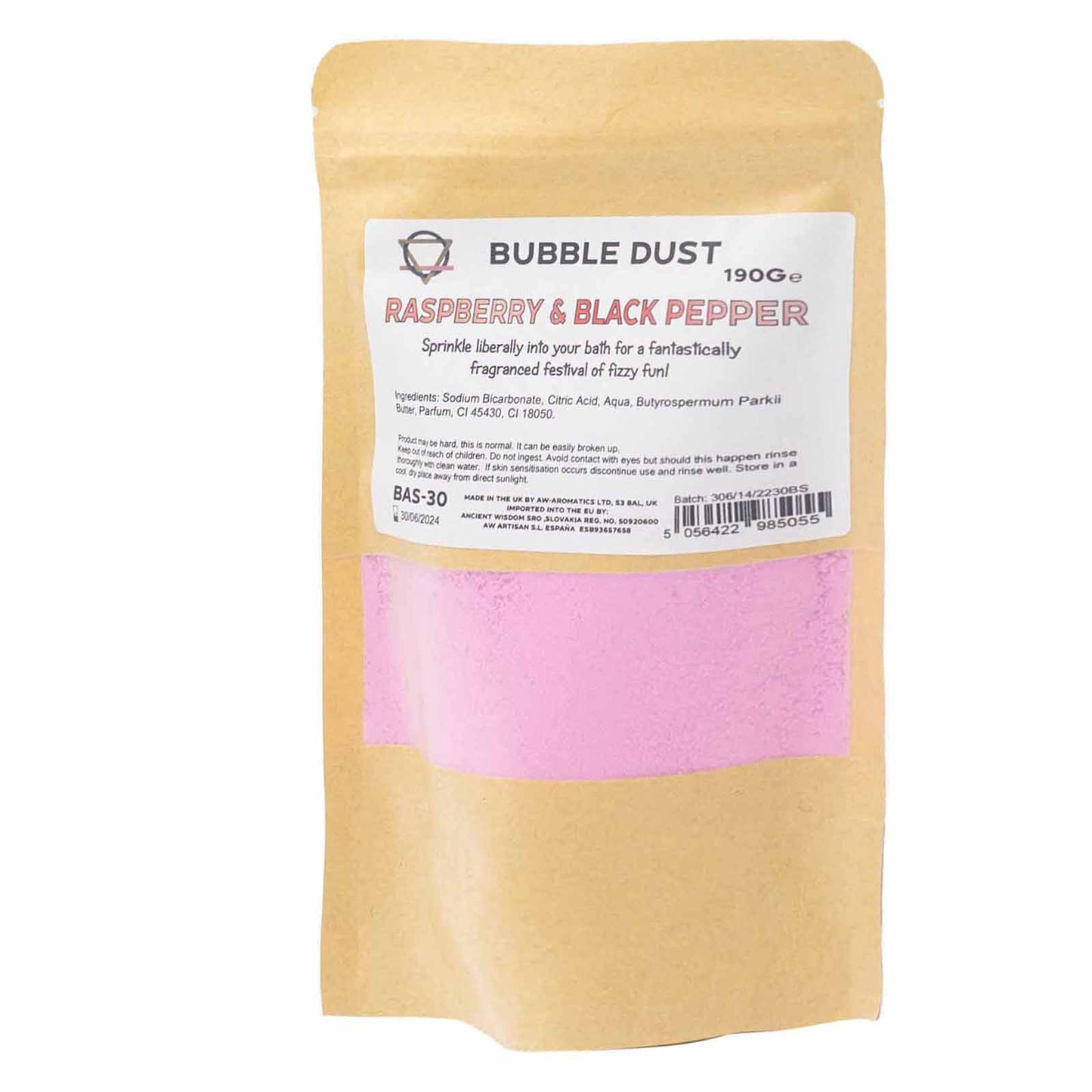 Raspberry & Black Pepper Bath Dust 200g