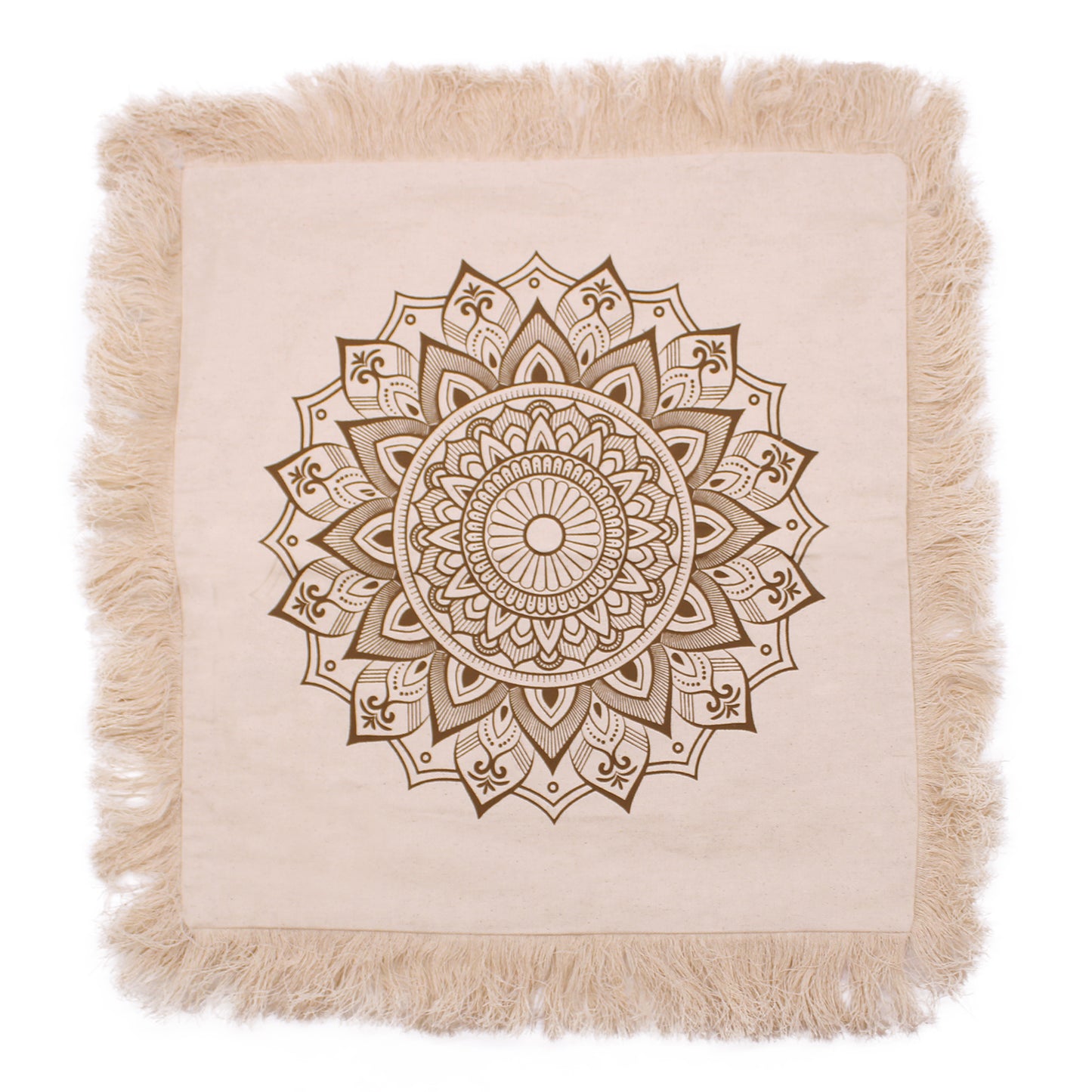 Lotus Mandala  Cushion Cover - 60x60cm - bronze