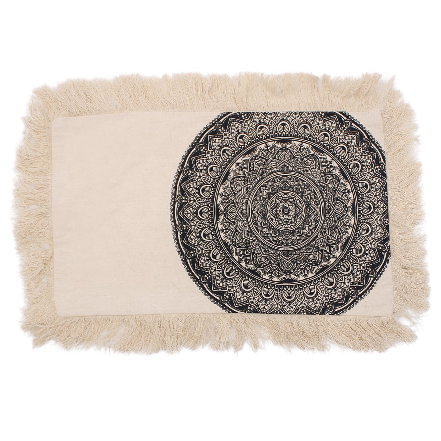 Traditional Mandala Cushion Cover  - 30x50cm - black