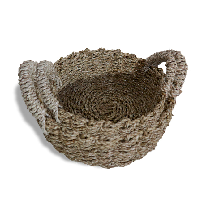 Natural Seagrass Basket - Set of 2