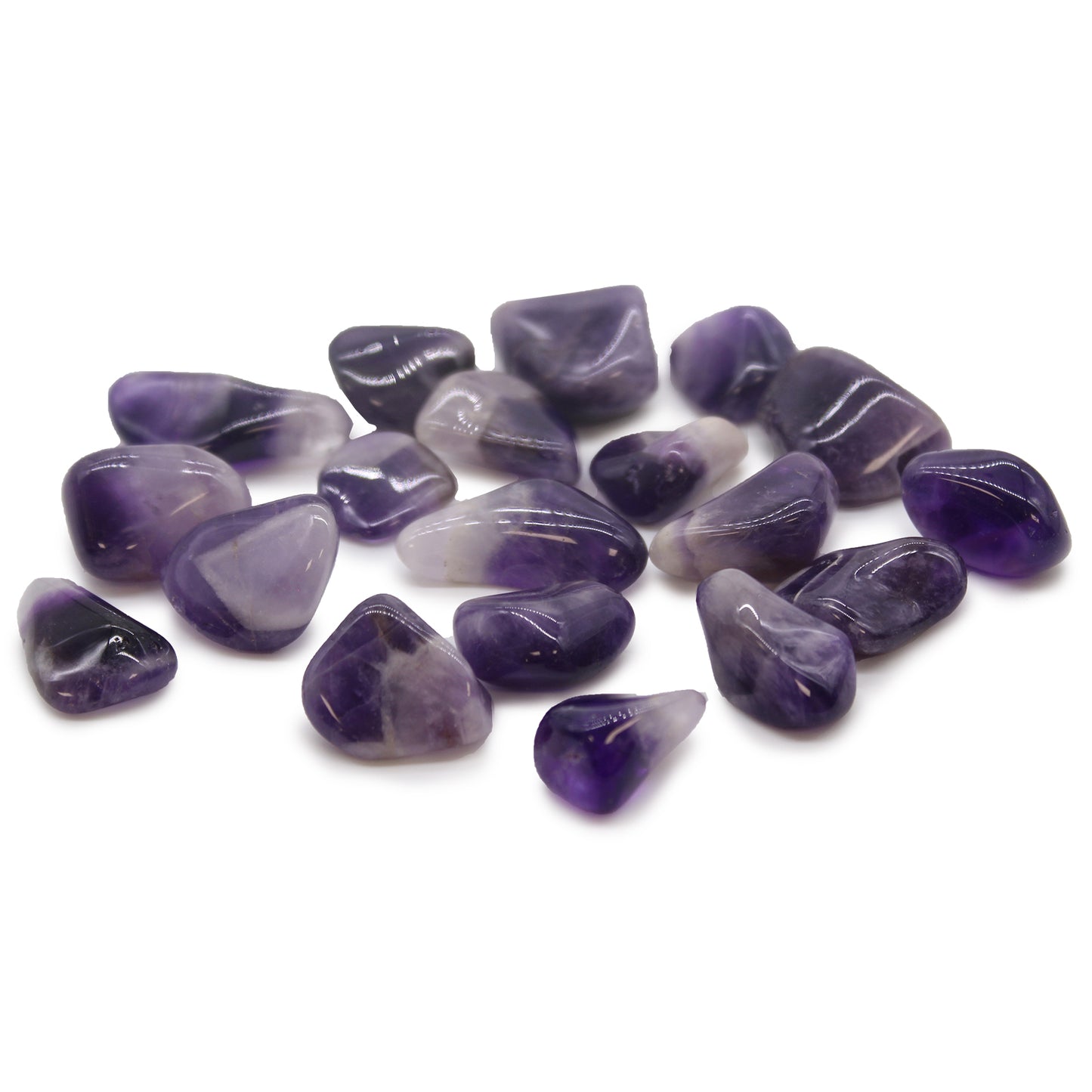 Pack of 24 Tumble Stone - Amethyst Banded M