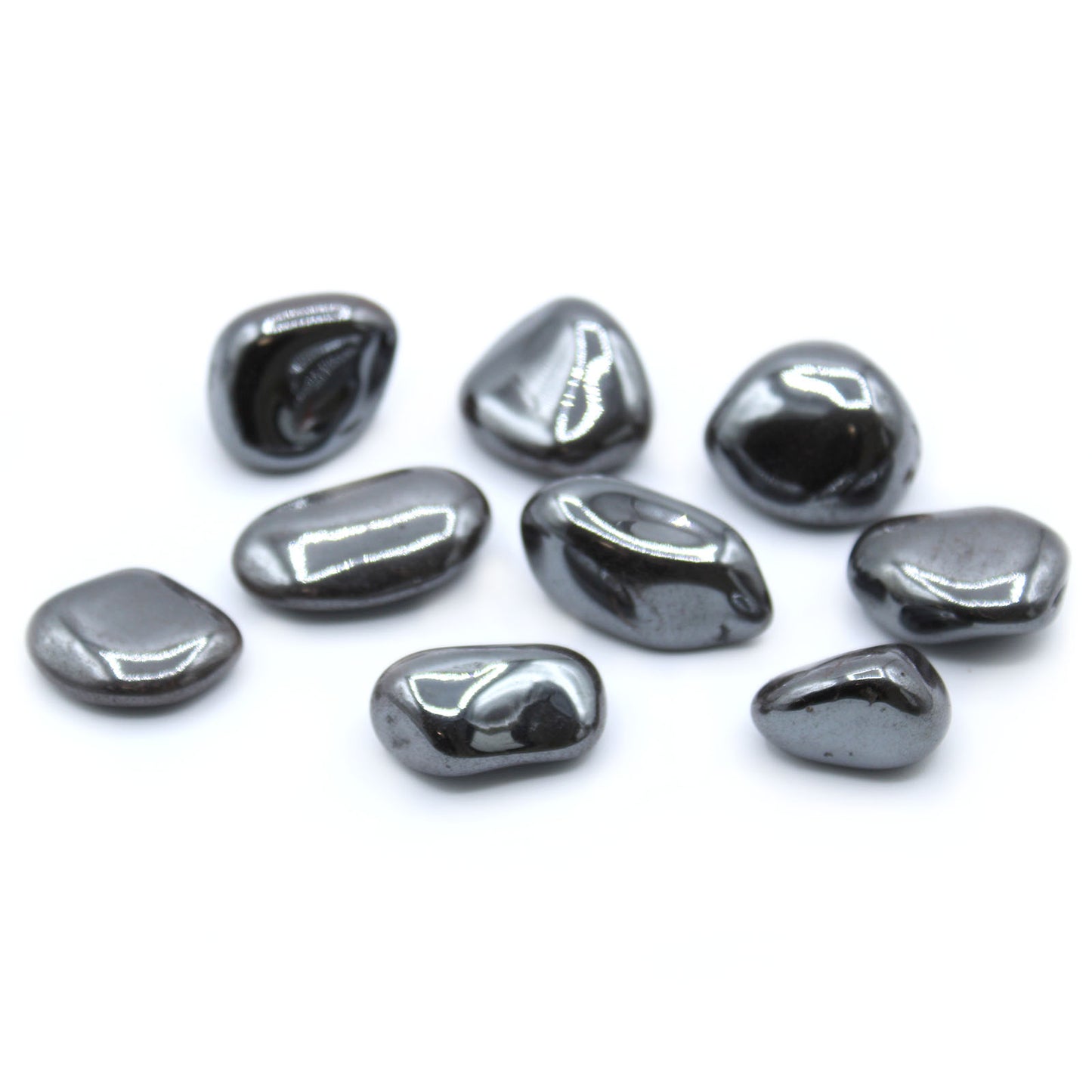 Pack of 24 L Tumble Stones - Hematite (A Grade)