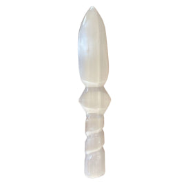 Selenite Large Ritual Knife - Spiral (25cm)