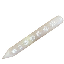 Selenite Wand - (Point one End) 7 Chakra (14-16cm)