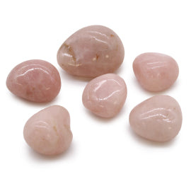 Bag of 6 Large African Tumble Stones - Rose Quartz