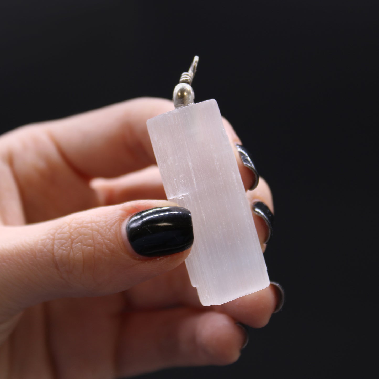 Selenite Natural Pendent