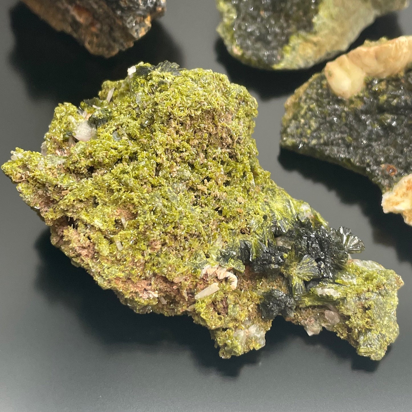 Mineral Specimens - Epidote (approx 10 pieces)