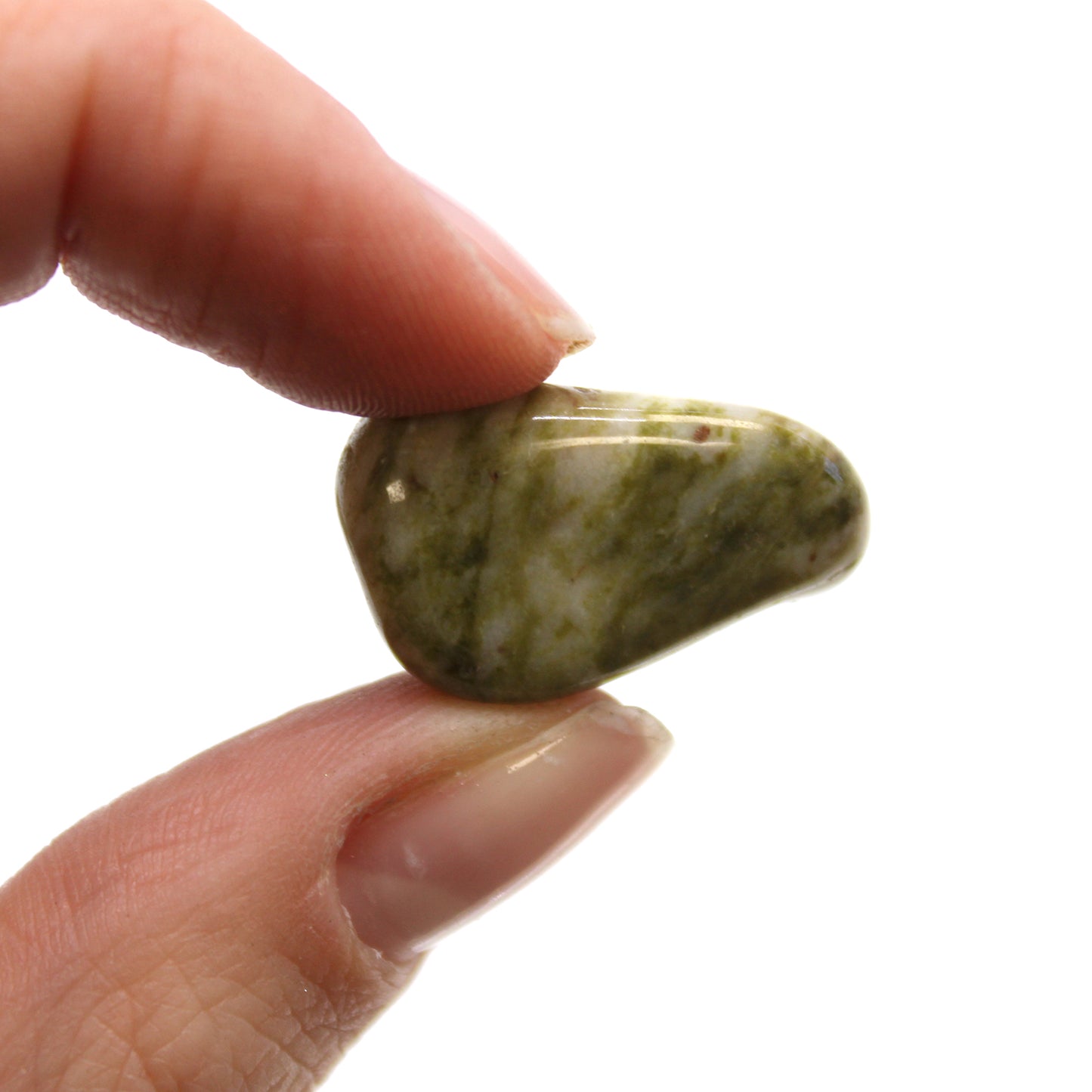 Bag of 24 Small African Tumble Stones - Epidote Snowflake