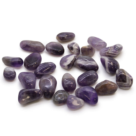 Bag of 24 Small African Tumble Stones - Amethyst