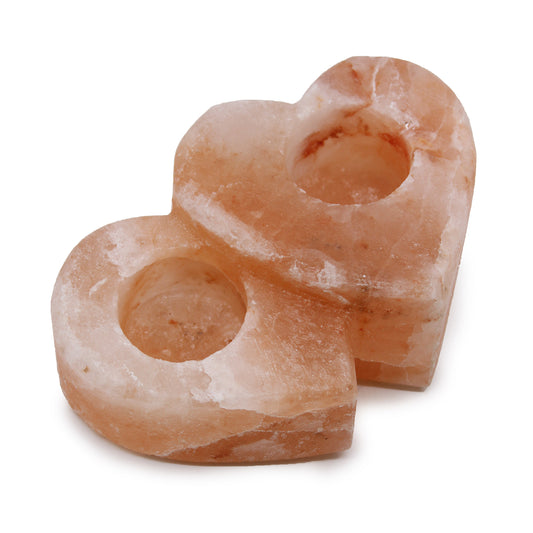 Double Heart Salt Candle Holder 1Kg