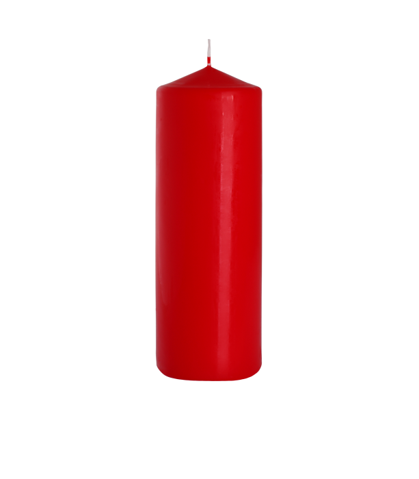 Pillar Candle 80x250mm - Red (6 Pack)