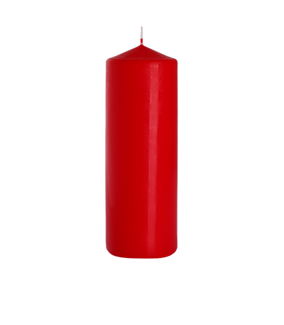 Pillar Candle 80x250mm - Red (6 Pack)