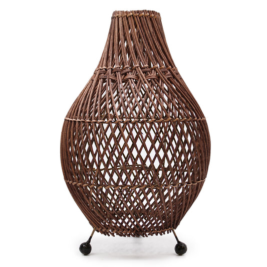 Rattan Table Lamps - Dark Brown