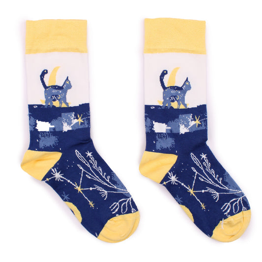 Bamboo Socks (41-46) - Midnight Cat