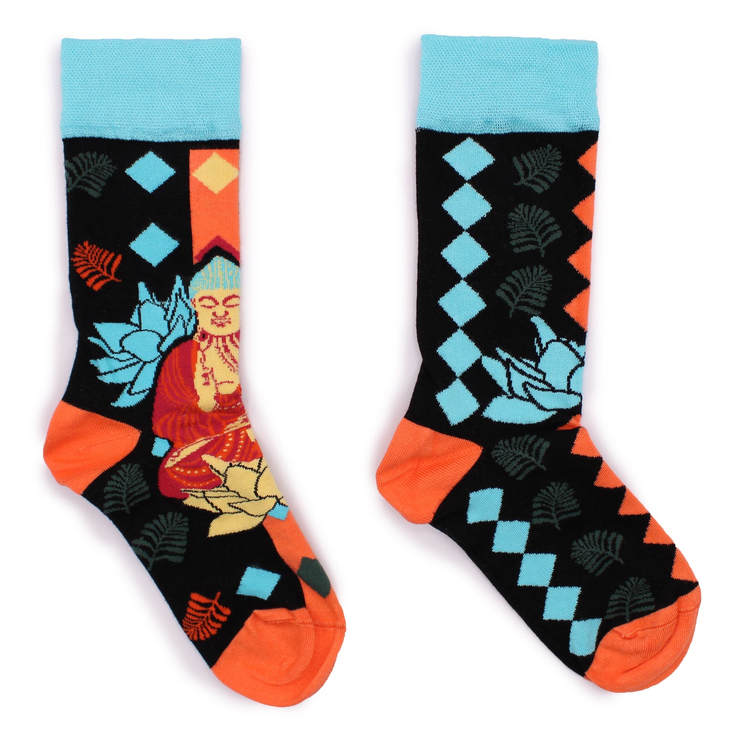 Bamboo Socks (36-40) - Blue Buddha & Lotus