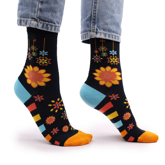 Bamboo Socks (36-40) - Mandala Flowers