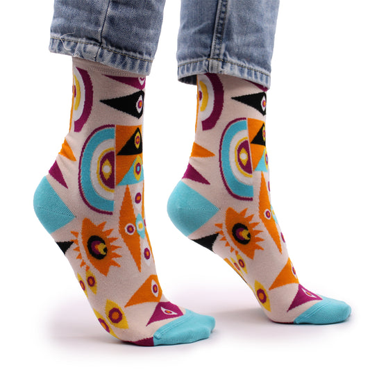 Bamboo Socks (36-40) - Psychedelic Evil Eye