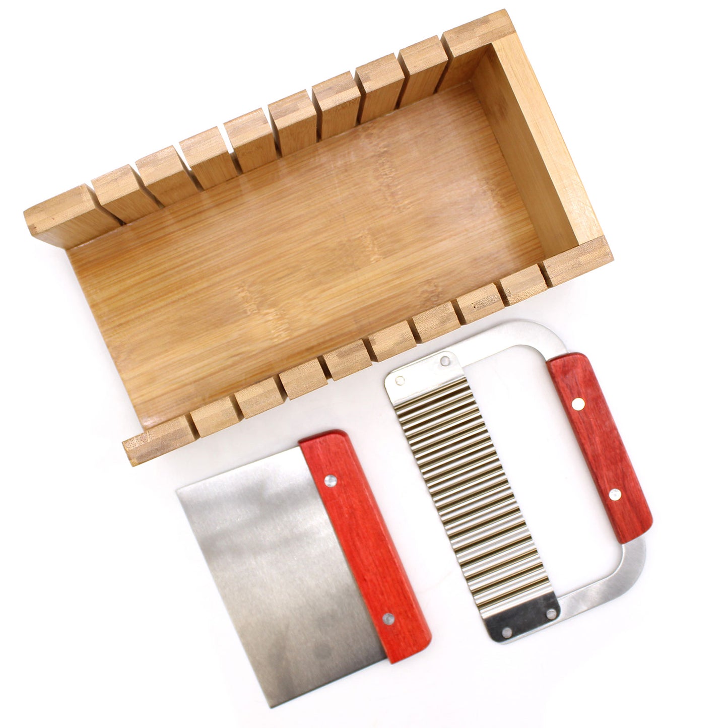 Wooden Soap Loaf Cutter Set - Wavy and Straight Cutter