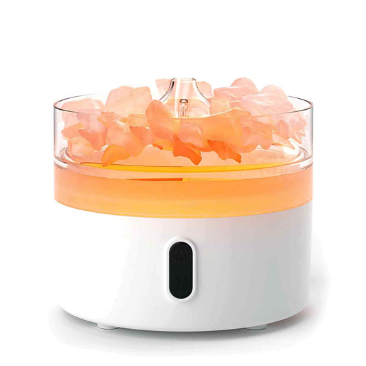 Himalayan Salt  Aroma Diffuser - Night Light - USB-C - Flame Effect (Salt included)