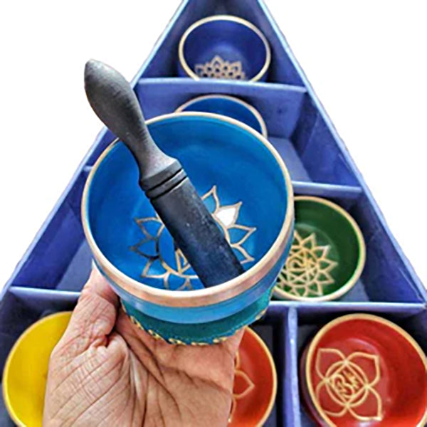 Chakra Pyramid Singing Bowl Gift Set