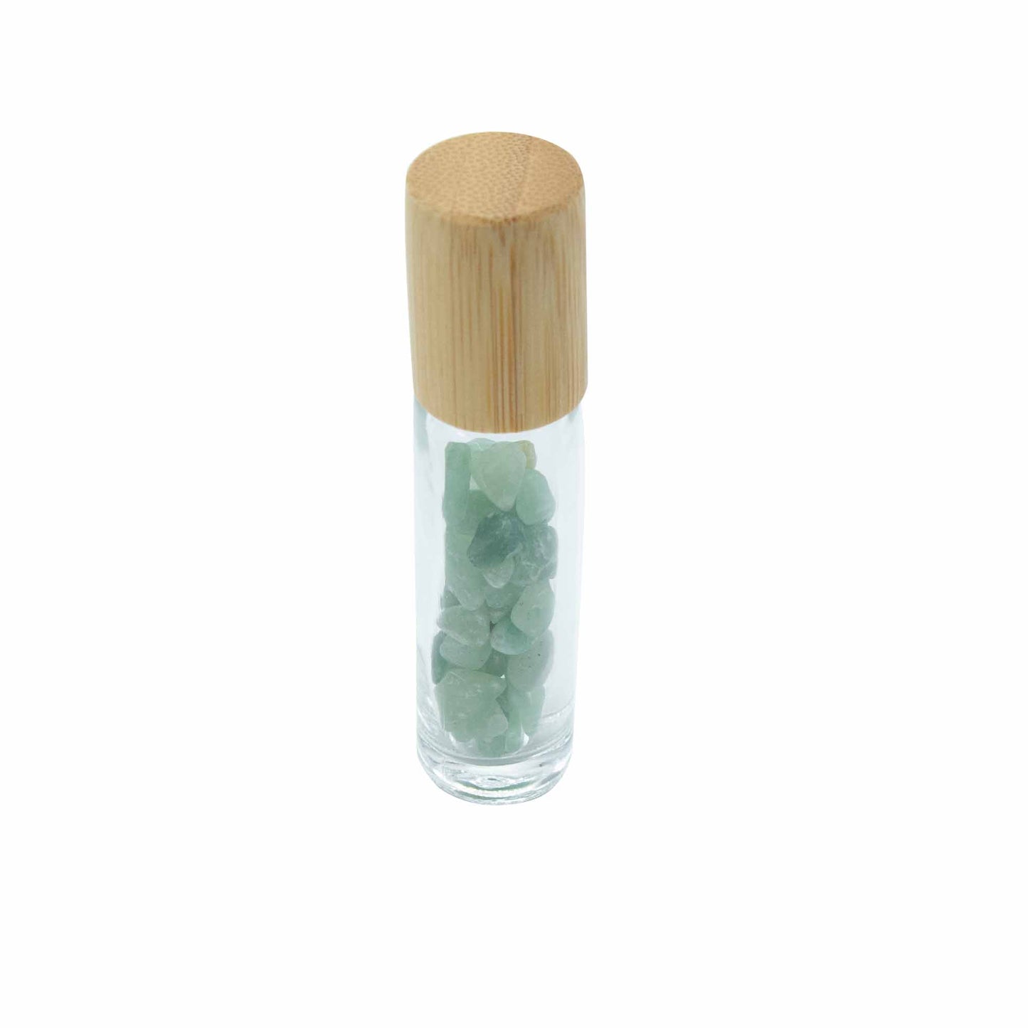 Gemstone Essential Oil Roller Bottle - Aventurine - Wooden Cap