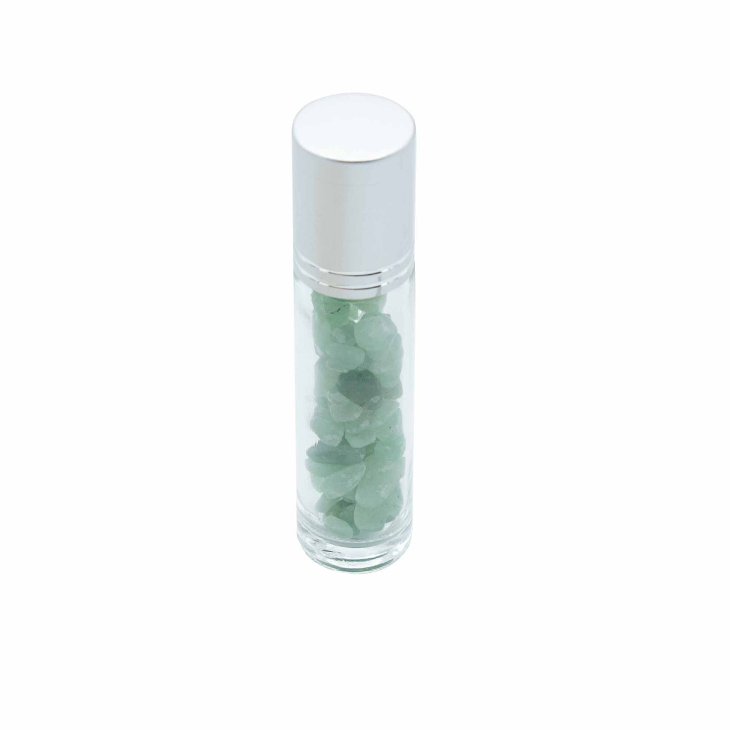 Gemstone Essential Oil Roller Bottle - Aventurine - Silver Cap