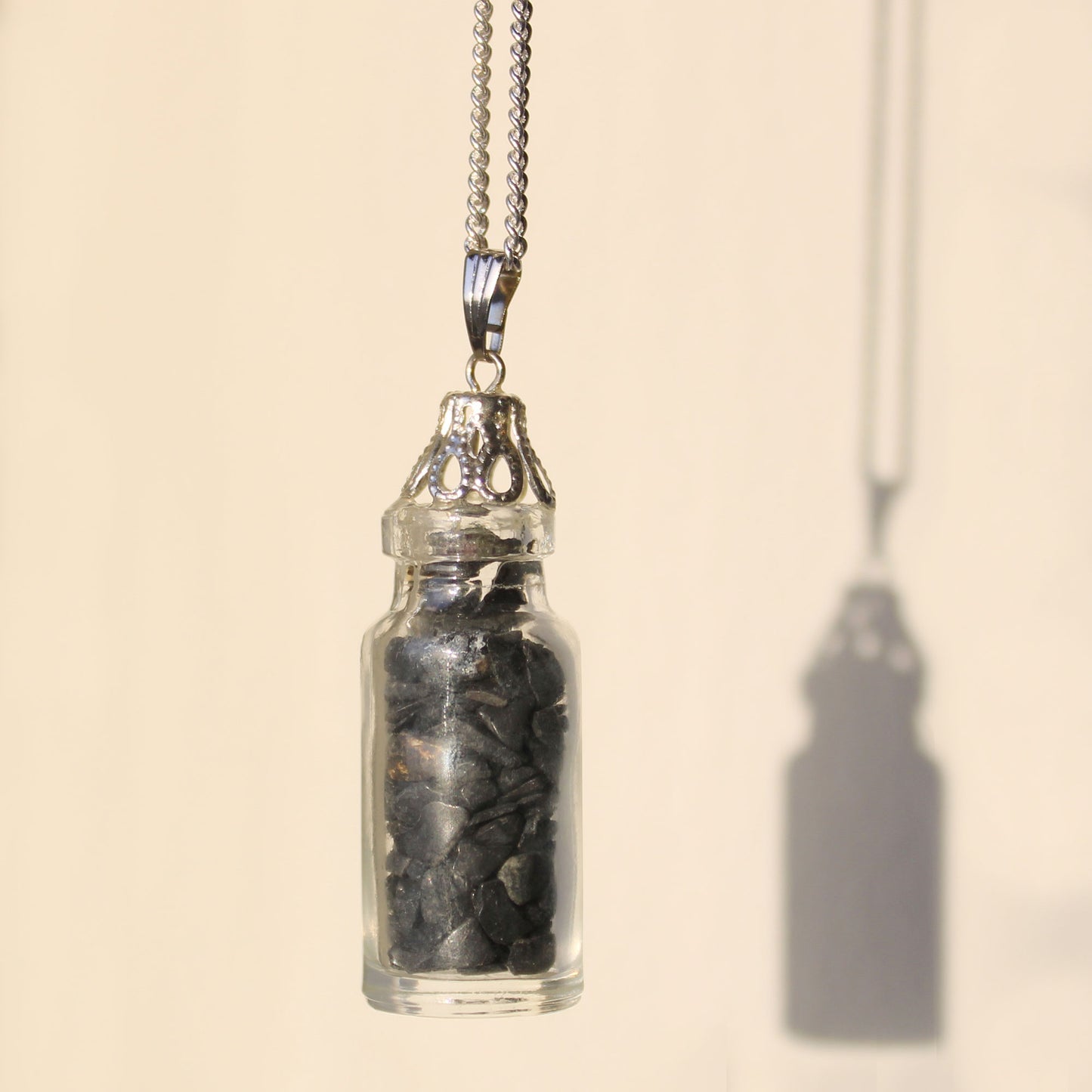 Bottled Gemstones Necklace - Black Onyx